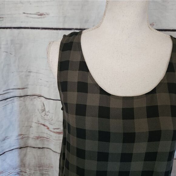Eileen Fisher Silk Plaid Sleeveless Tunic Size Small - Picture 5 of 7